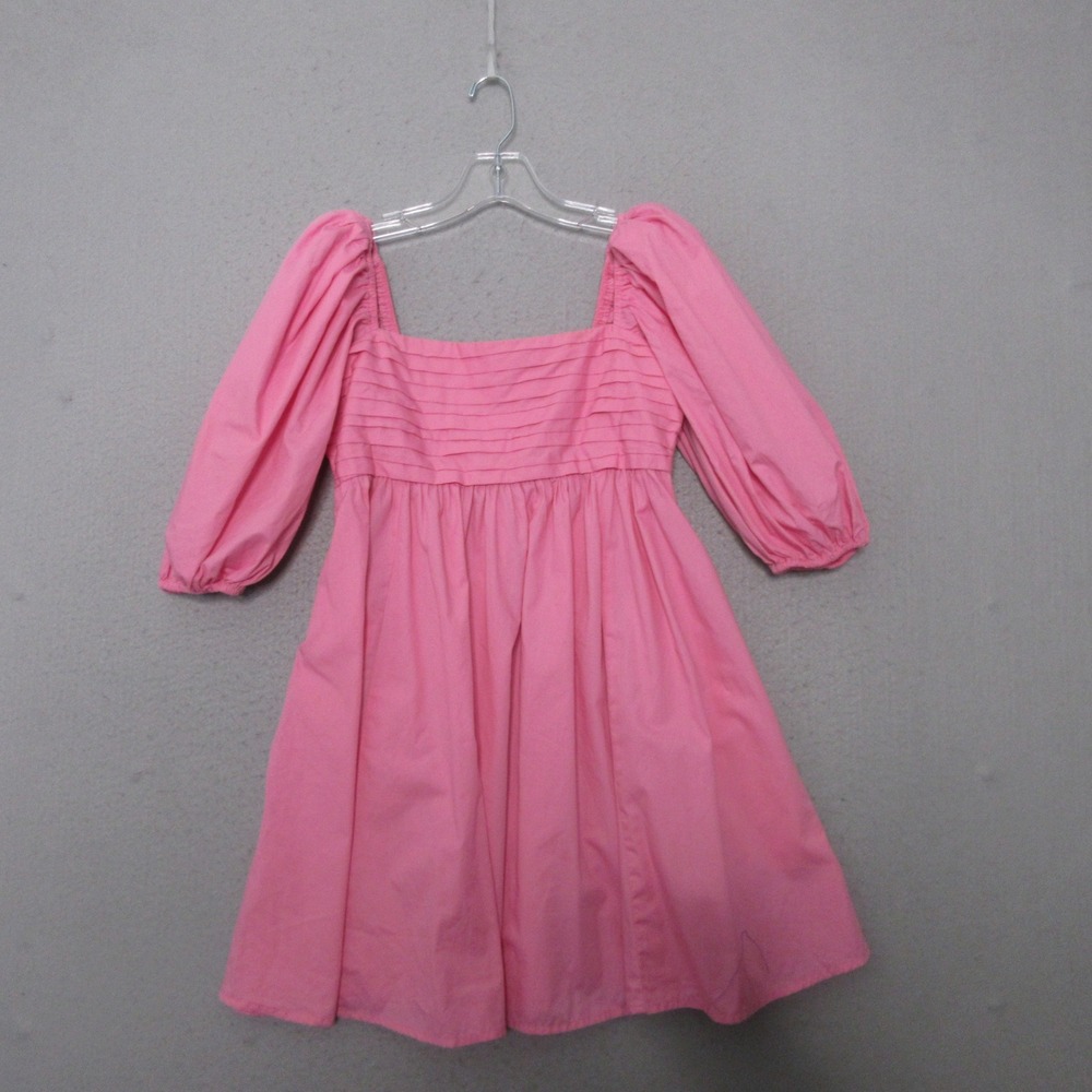 Abercrombie & Fitch Emerson Dress Pink Puff Sleeve Babydoll Square Neck Flowy
